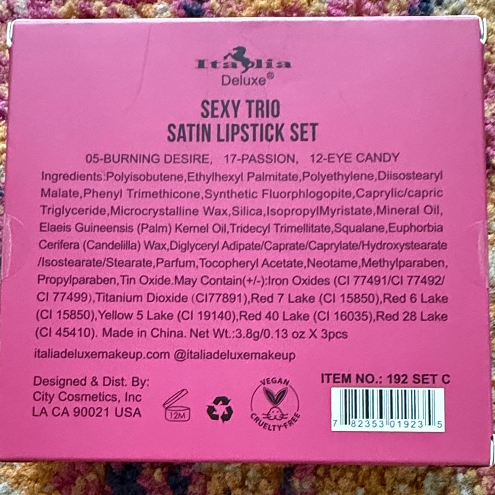 SEDUCE Wild'n Satin Lipstick Set - Bold Red and Pink Trio - Picture 3 of 3